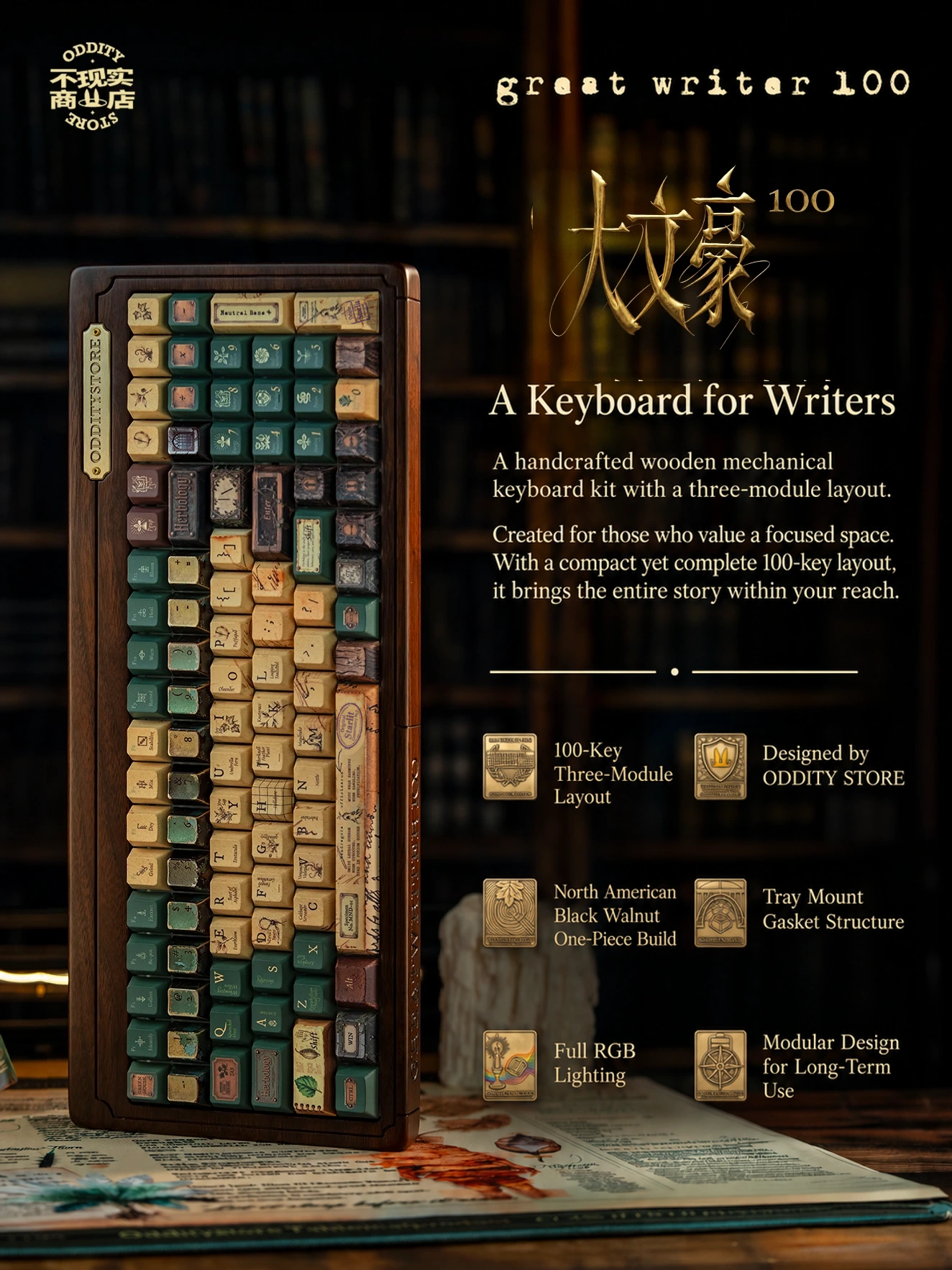 Great Writer 100 Keyboard Kit Design Story 1