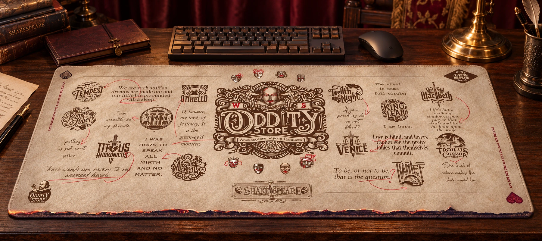 Shakespeare Plays Desk Mat