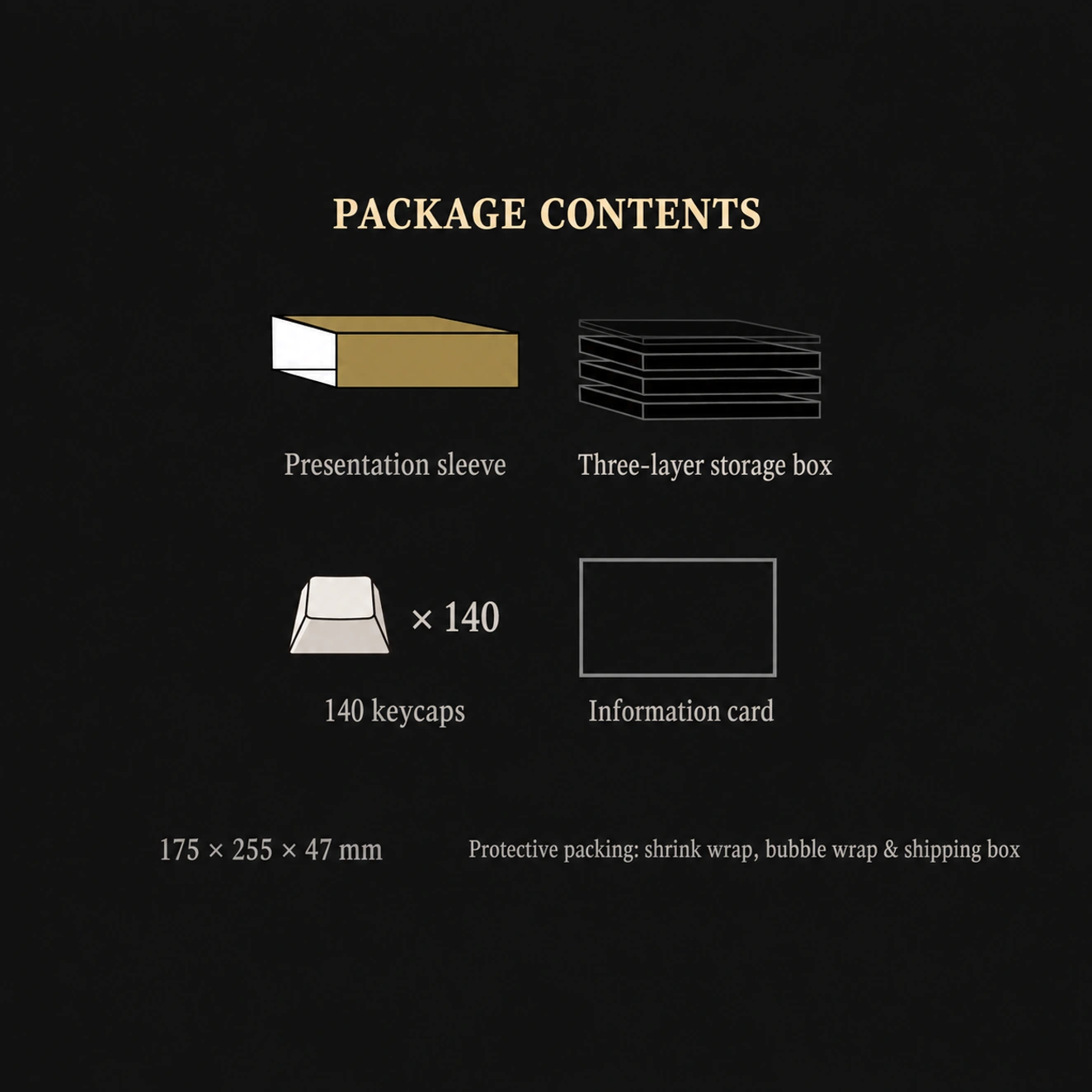 Golden Dream Keycap Set Product Details 9