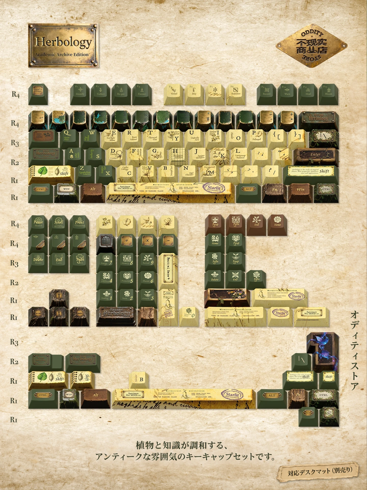 植物温室ノート キーキャップセット 製品詳細 1
