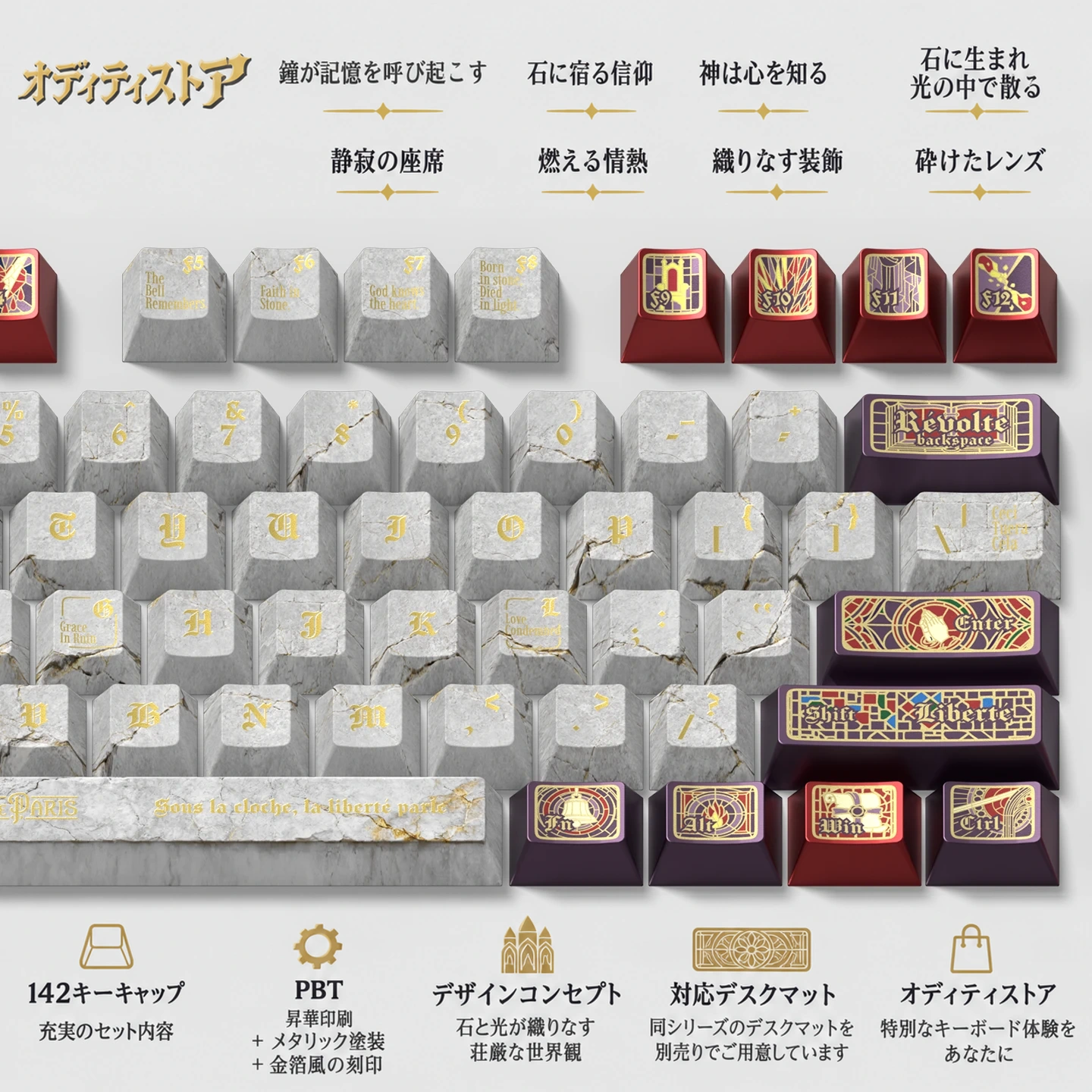 ノートルダムの記録 キーキャップセット 製品詳細 3