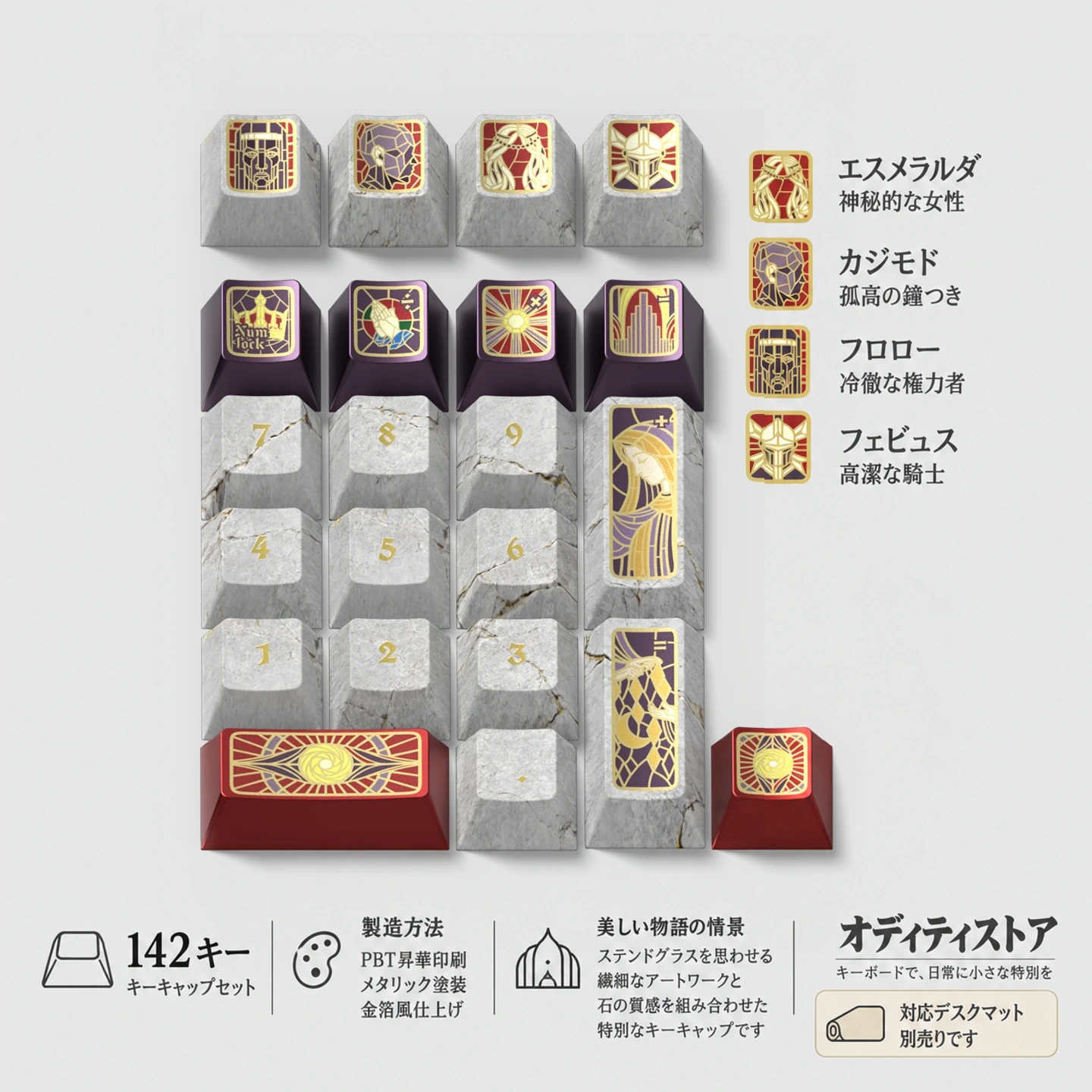 ノートルダムの記録 キーキャップセット 製品詳細 4