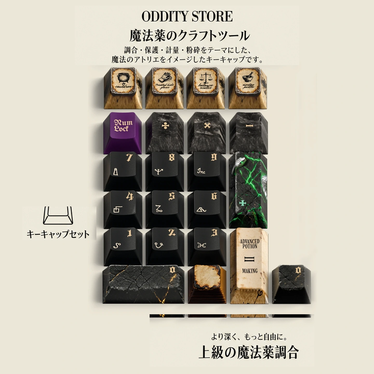 魔薬の書 キーキャップセット 4