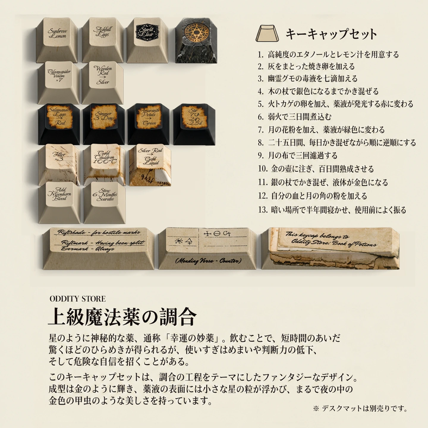 魔薬の書 キーキャップセット 5