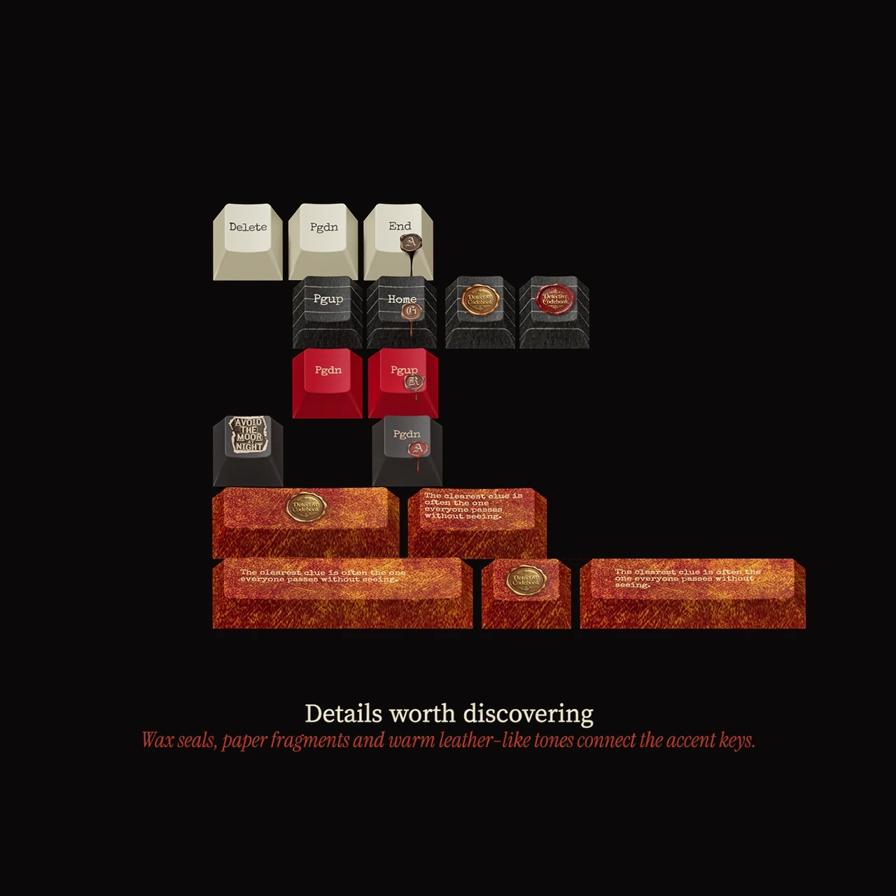 221B Cipher Notebook Keycap Set 6
