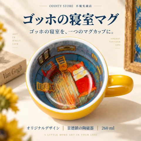 ゴッホの寝室マグ 商品画像 1